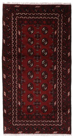  100X193 Afghan Fine Matot Matto Tummanpunainen/Punainen Afganistan Carpetvista