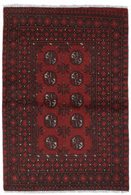 Tappeto Afghan Fine 97X141 Nero/Rosso Scuro (Lana, Afghanistan)
