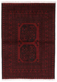Afghan Fine Matta 99X141 Mörkröd/Ljusrosa Ull, Afghanistan Carpetvista