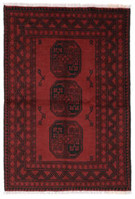 97X144 Afghan Fine Matta Orientalisk Mörkröd/Röd (Ull, Afghanistan) Carpetvista