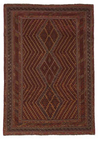 196X280 絨毯 キリム ゴルバリヤスタ オリエンタル ブラック/茶色 (ウール, アフガニスタン) Carpetvista