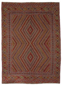 絨毯 キリム ゴルバリヤスタ 210X275 ダークレッド/茶色 (ウール, アフガニスタン)