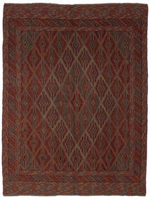  Orientalischer Kelim Golbarjasta Teppich 206X270 Schwarz/Braun Wolle, Afghanistan Carpetvista