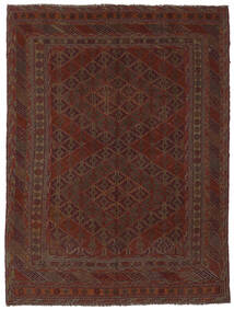 193X265 絨毯 オリエンタル キリム ゴルバリヤスタ ブラック/茶色 (ウール, アフガニスタン) Carpetvista