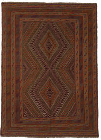  Oriental Kilim Golbarjasta Rug 202X275 Black/Dark Red Wool, Afghanistan Carpetvista