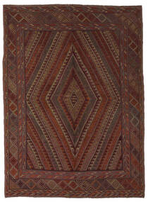  Orientalischer Kelim Golbarjasta Teppich 206X275 Schwarz/Braun Wolle, Afghanistan Carpetvista