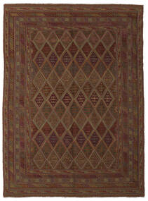  Oriental Kilim Golbarjasta Rug 203X273 Black/Brown Wool, Afghanistan Carpetvista