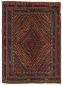  Oriental Kilim Golbarjasta Rug 200X276 Black/Dark Red Wool, Afghanistan Carpetvista