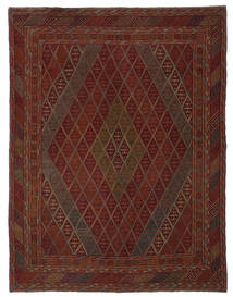  Oriental Kilim Golbarjasta Rug 220X290 Black/Dark Red Wool, Afghanistan Carpetvista