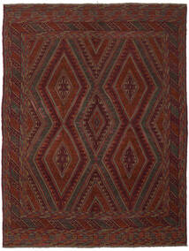  Orientalischer Kelim Golbarjasta Teppich 210X270 Schwarz/Dunkelrot Wolle, Afghanistan Carpetvista