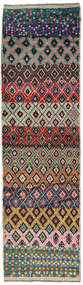 78X282 Tapis Moroccan Berber - Afghanistan Moderne De Couloir Gris Foncé/Rouge (Laine, Afghanistan) Carpetvista