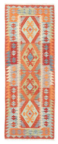 Kelim Afghan Old Style Teppe 71X190Løpere Rød/Oransje Ull, Afghanistan Carpetvista