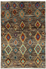 117X174 Tapete Moroccan Berber - Afghanistan Moderno Preto/Castanho (Lã, Afeganistão) Carpetvista