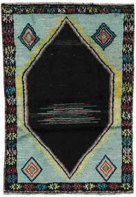  Moroccan Berber - Afghanistan 88X125 Gyapjúszőnyeg Fekete/Zöld Kicsi Carpetvista