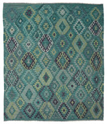 215X245 Tapete Oriental Kilim Afegão Old Style Petroleo/Verde (Lã, Afeganistão) Carpetvista
