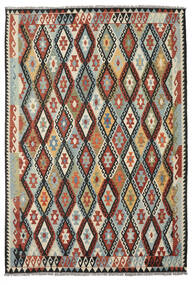 Kelim Afghan Old Style Vloerkleed 205X298 Beige/Grijs Wol, Afghanistan Carpetvista