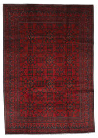 200X289 絨毯 オリエンタル アフガン Khal Mohammadi ブラック/ダークレッド (ウール, アフガニスタン) Carpetvista