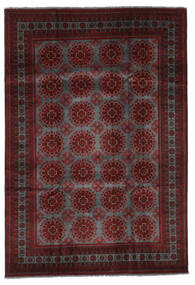200X292 絨毯 オリエンタル アフガン Khal Mohammadi ブラック/ダークレッド (ウール, アフガニスタン) Carpetvista