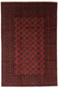  Afghan Fine Tapis 197X289 De Laine Noir/Rouge Foncé Carpetvista