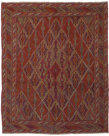 150X190 Tappeto Orientale Kilim Golbarjasta Rosso Scuro/Marrone (Lana, Afghanistan) Carpetvista