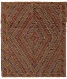 Kilim Golbarjasta Rug 155X185 Brown/Dark Red Wool, Afghanistan Carpetvista
