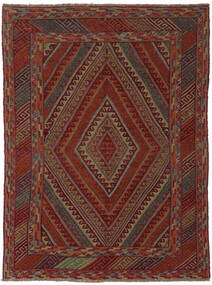 絨毯 オリエンタル キリム ゴルバリヤスタ 147X193 ブラック/ダークレッド (ウール, アフガニスタン)