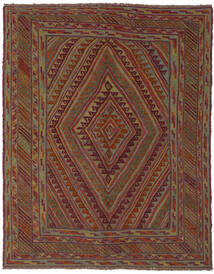 146X182 絨毯 オリエンタル キリム ゴルバリヤスタ 茶色/ダークレッド (ウール, アフガニスタン) Carpetvista