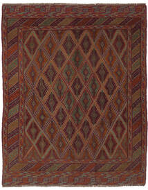 Tapis D'orient Kilim Golbarjasta 150X185 Noir/Rouge Foncé (Laine, Afghanistan)