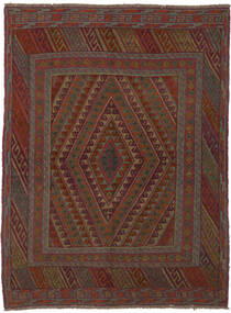 138X185 Tapis Kilim Golbarjasta D'orient Noir/Rouge Foncé (Laine, Afghanistan) Carpetvista