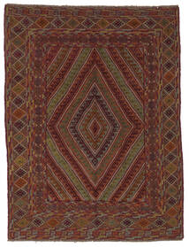 絨毯 オリエンタル キリム ゴルバリヤスタ 150X195 ブラック/茶色 (ウール, アフガニスタン)