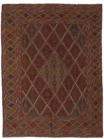  Kilim Golbarjasta Rug 146X190 Wool Black/Brown Small Carpetvista
