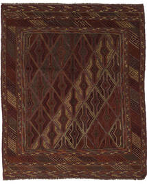 156X190 Kilim Golbarjasta Rug Oriental Black/Brown (Wool, Afghanistan) Carpetvista