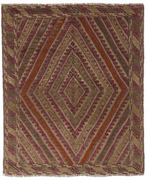 Kelim Golbarjasta Matot Matto 146X166 Ruskea/Tummanpunainen Villa, Afganistan Carpetvista