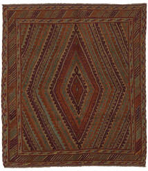 155X180 絨毯 キリム ゴルバリヤスタ オリエンタル ブラック/茶色 (ウール, アフガニスタン) Carpetvista