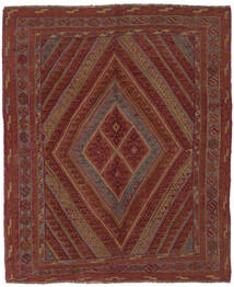 147X190 Tapete Oriental Kilim Golbarjasta Vermelho Escuro/Preto (Lã, Afeganistão) Carpetvista