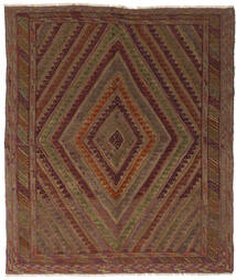 155X186 絨毯 オリエンタル キリム ゴルバリヤスタ 茶色/ブラック (ウール, アフガニスタン) Carpetvista