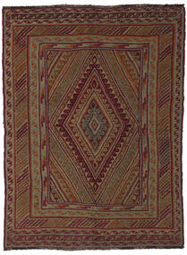 147X195 絨毯 オリエンタル キリム ゴルバリヤスタ ブラック/茶色 (ウール, アフガニスタン) Carpetvista