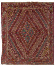 150X173 絨毯 キリム ゴルバリヤスタ オリエンタル ダークレッド/茶色 (ウール, アフガニスタン) Carpetvista