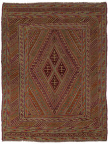 145X190 絨毯 オリエンタル キリム ゴルバリヤスタ 茶色/ブラック (ウール, アフガニスタン) Carpetvista