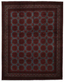 300X388 Afghan Khal Mohammadi Rug Oriental Black Large (Wool, Afghanistan) Carpetvista