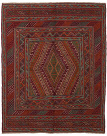絨毯 オリエンタル キリム ゴルバリヤスタ 145X185 ブラック/ダークレッド (ウール, アフガニスタン)