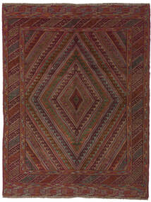 絨毯 オリエンタル キリム ゴルバリヤスタ 145X185 ブラック/ダークレッド (ウール, アフガニスタン)