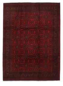 254X337 Afghan Khal Mohammadi Teppe Orientalsk Svart/Mørk Rød Stort (Ull, Afghanistan) Carpetvista