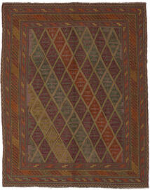絨毯 キリム ゴルバリヤスタ 160X185 ブラック/茶色 (ウール, アフガニスタン)
