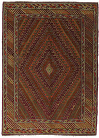 絨毯 オリエンタル キリム ゴルバリヤスタ 135X190 ブラック/ダークレッド (ウール, アフガニスタン)