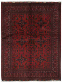 148X195 Alfombra Oriental Afghan Khal Mohammadi Negro/Rojo Oscuro (Lana, Afganistán)