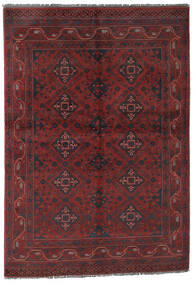 144X205 Tapete Afegão Khal Mohammadi Oriental Preto/Vermelho Escuro (Lã, Afeganistão) Carpetvista