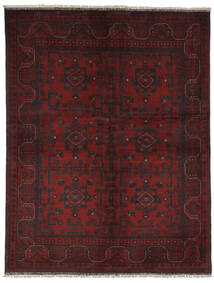 150X194 Tappeto Orientale Afghan Khal Mohammadi Nero/Rosso Scuro (Lana, Afghanistan) Carpetvista