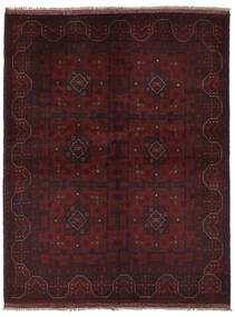  Orientalsk Afghan Khal Mohammadi Tæppe 150X200 Sort/Mørkerød Uld, Afghanistan Carpetvista
