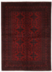  Orientalischer Afghan Khal Mohammadi Teppich 175X234 Schwarz/Dunkelrot Wolle, Afghanistan Carpetvista